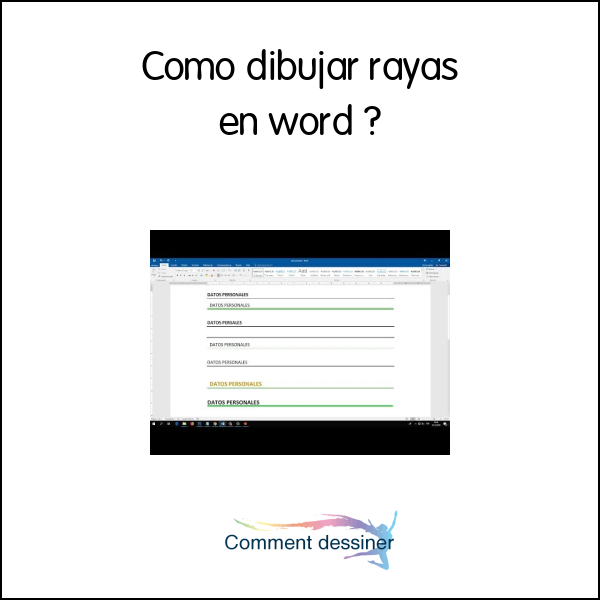 Como dibujar rayas en word